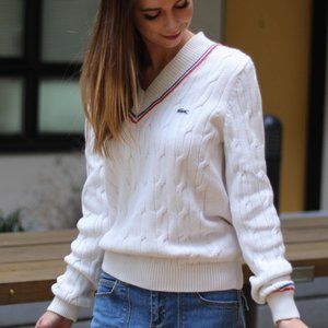 Lacoste Cable Knit Tennis Sweater